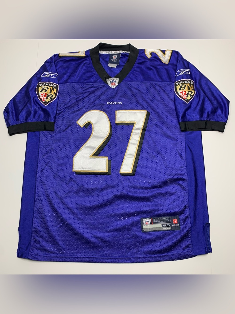 Ray Rice Baltimore Ravens Reebok NFL On Field Purple Jersey Mens Size 50